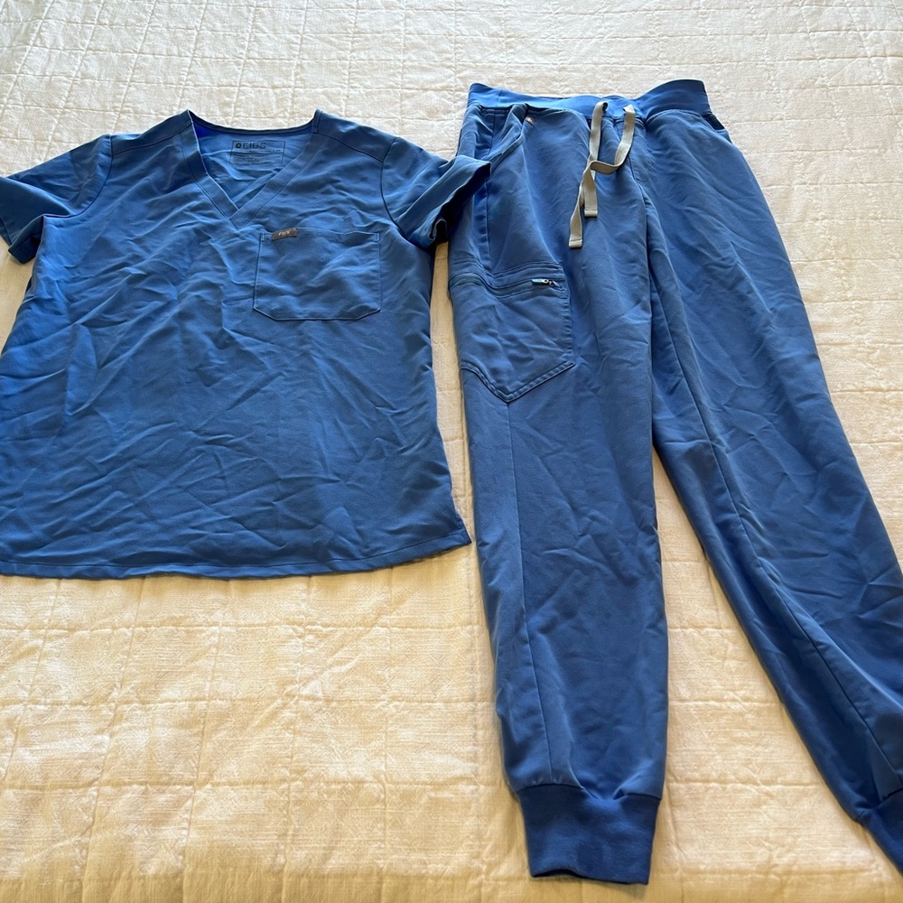 Figs Blue Scrub Set